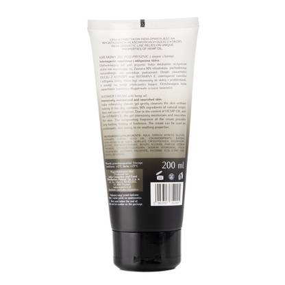 Creme Duschgel mit Hanf-Öl_200 ml (für empfindliche oder gereizte Haut geeignet)_MHD-30.04.26